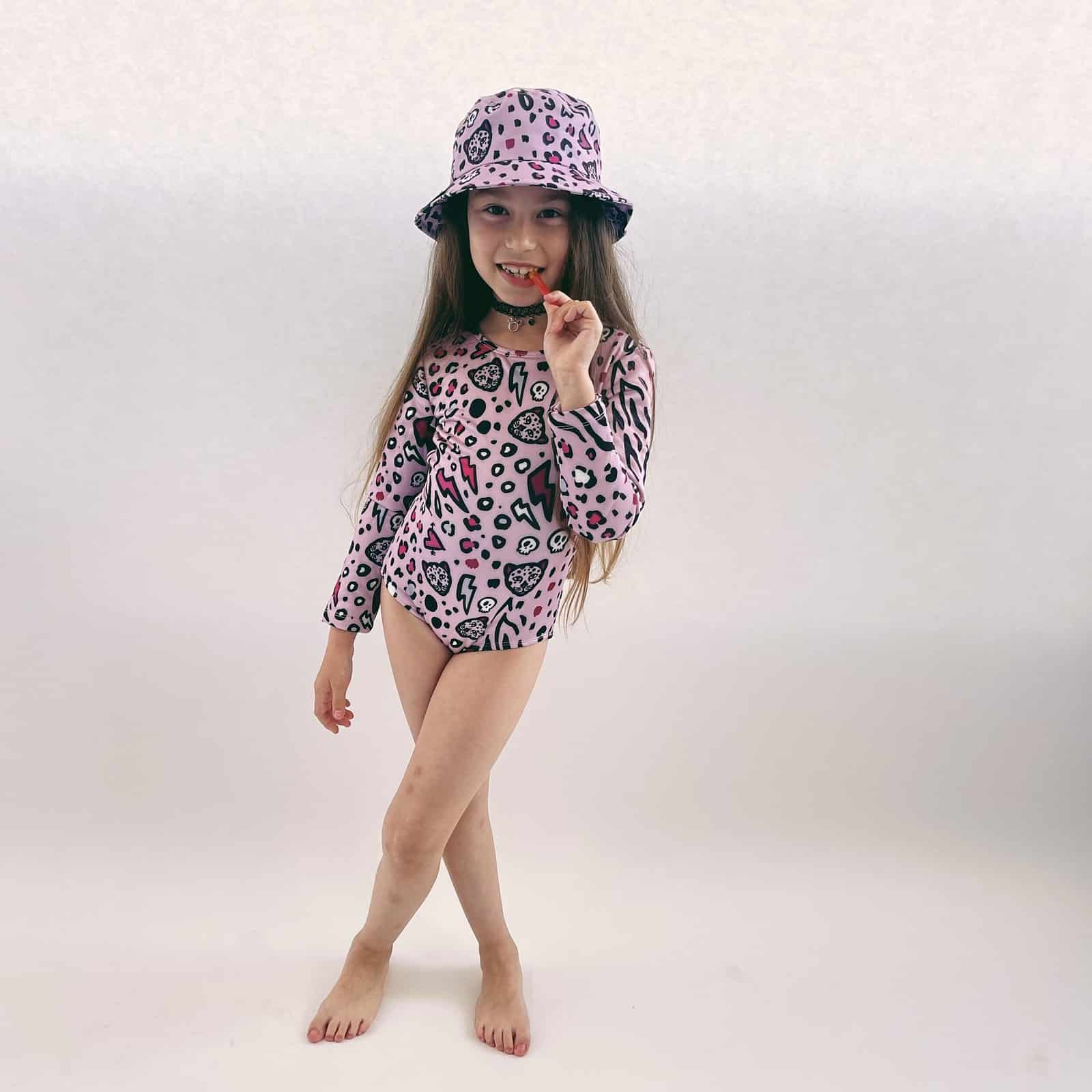 Leopard print long sleeve swimsuit sale